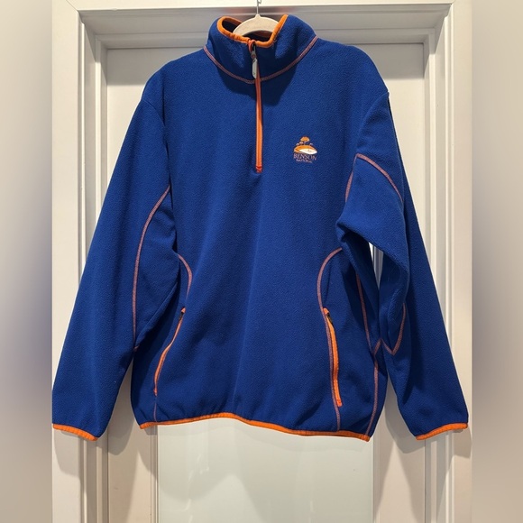 Antigua Other - ANTIGUA 1/4 Zip Fleece Size XL Royal Blue & Orange Golf Pullover Pocke…
